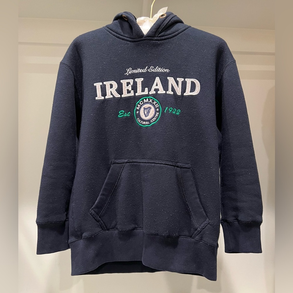 Dolmen Clothing Youth Y2K Ltd Ed Ireland Fleece Embroidered Patch Hoodie Sz 9-11